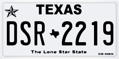 TX license plate DSR2219
