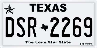 TX license plate DSR2269