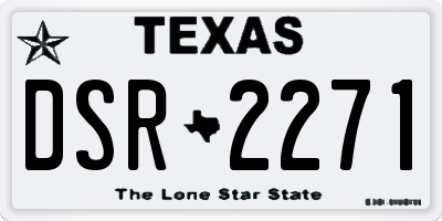 TX license plate DSR2271