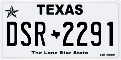TX license plate DSR2291