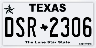 TX license plate DSR2306