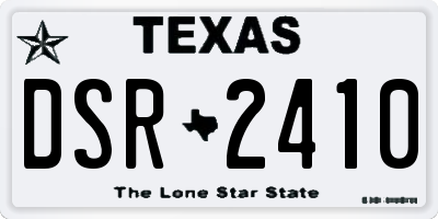 TX license plate DSR2410