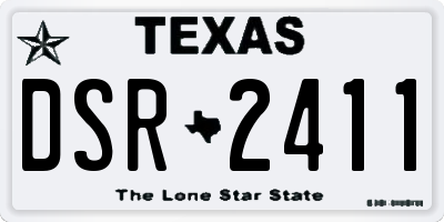TX license plate DSR2411