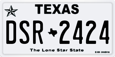 TX license plate DSR2424
