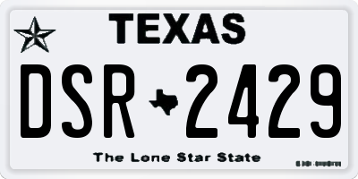 TX license plate DSR2429