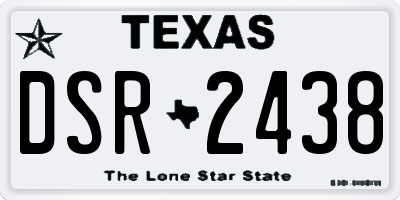 TX license plate DSR2438
