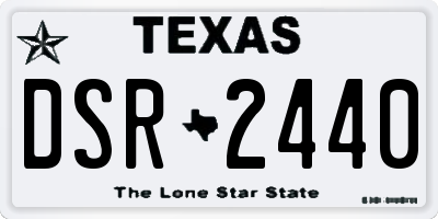 TX license plate DSR2440