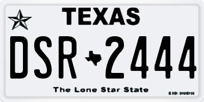 TX license plate DSR2444