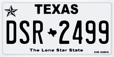 TX license plate DSR2499