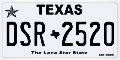 TX license plate DSR2520
