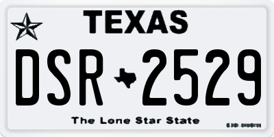 TX license plate DSR2529