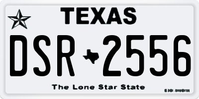 TX license plate DSR2556