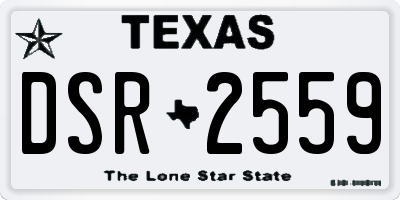 TX license plate DSR2559