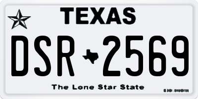 TX license plate DSR2569
