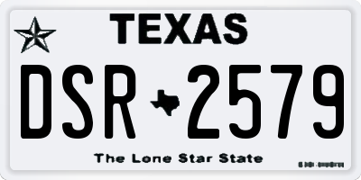 TX license plate DSR2579