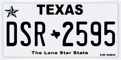 TX license plate DSR2595