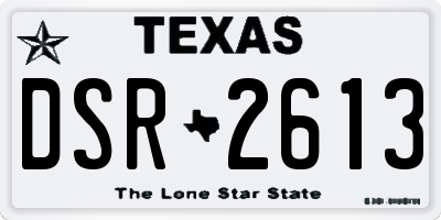 TX license plate DSR2613