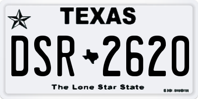 TX license plate DSR2620