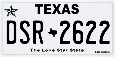 TX license plate DSR2622