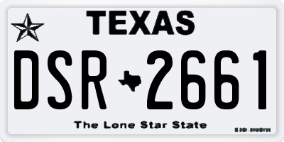 TX license plate DSR2661