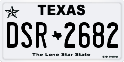 TX license plate DSR2682