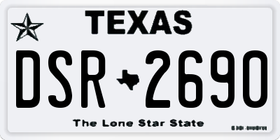 TX license plate DSR2690