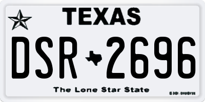 TX license plate DSR2696