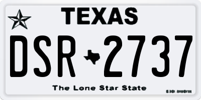 TX license plate DSR2737