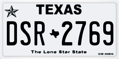 TX license plate DSR2769