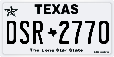 TX license plate DSR2770