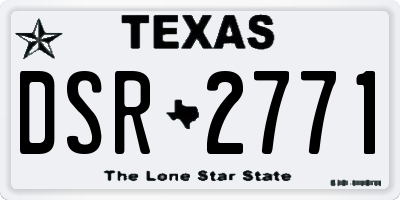 TX license plate DSR2771
