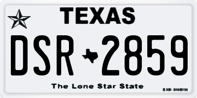 TX license plate DSR2859