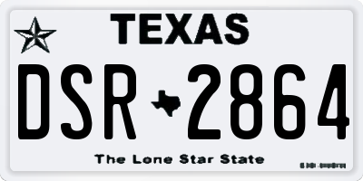 TX license plate DSR2864