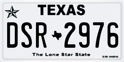 TX license plate DSR2976