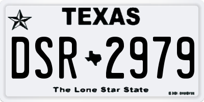 TX license plate DSR2979