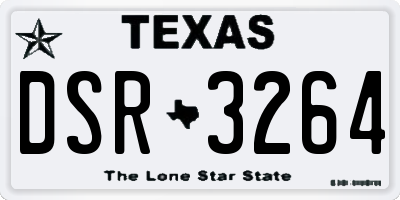 TX license plate DSR3264