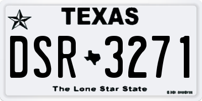 TX license plate DSR3271