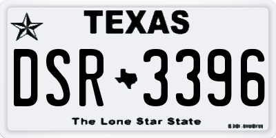 TX license plate DSR3396