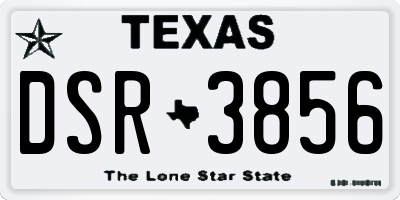 TX license plate DSR3856