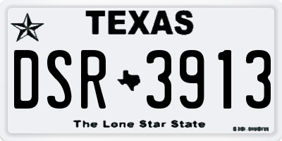 TX license plate DSR3913