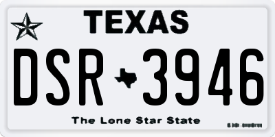 TX license plate DSR3946