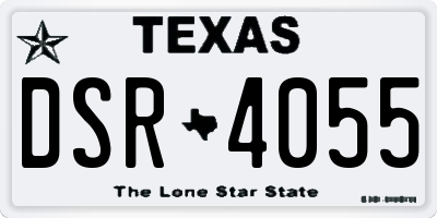 TX license plate DSR4055