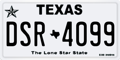 TX license plate DSR4099