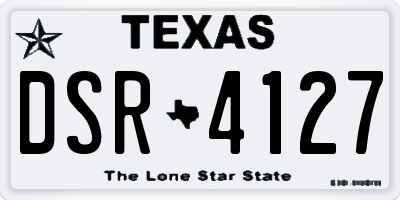 TX license plate DSR4127