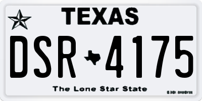 TX license plate DSR4175
