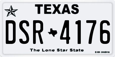 TX license plate DSR4176