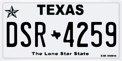 TX license plate DSR4259