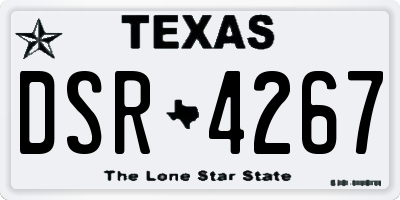 TX license plate DSR4267