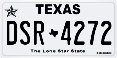 TX license plate DSR4272