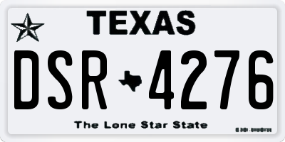 TX license plate DSR4276